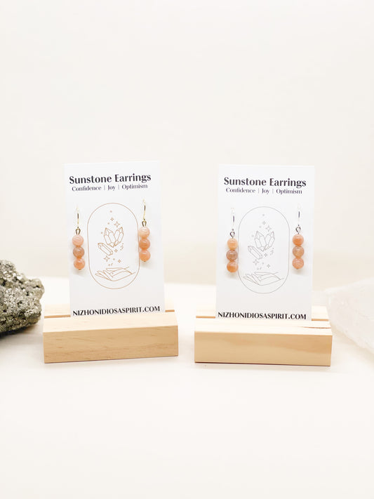 Sunstone Crystal Earrings
