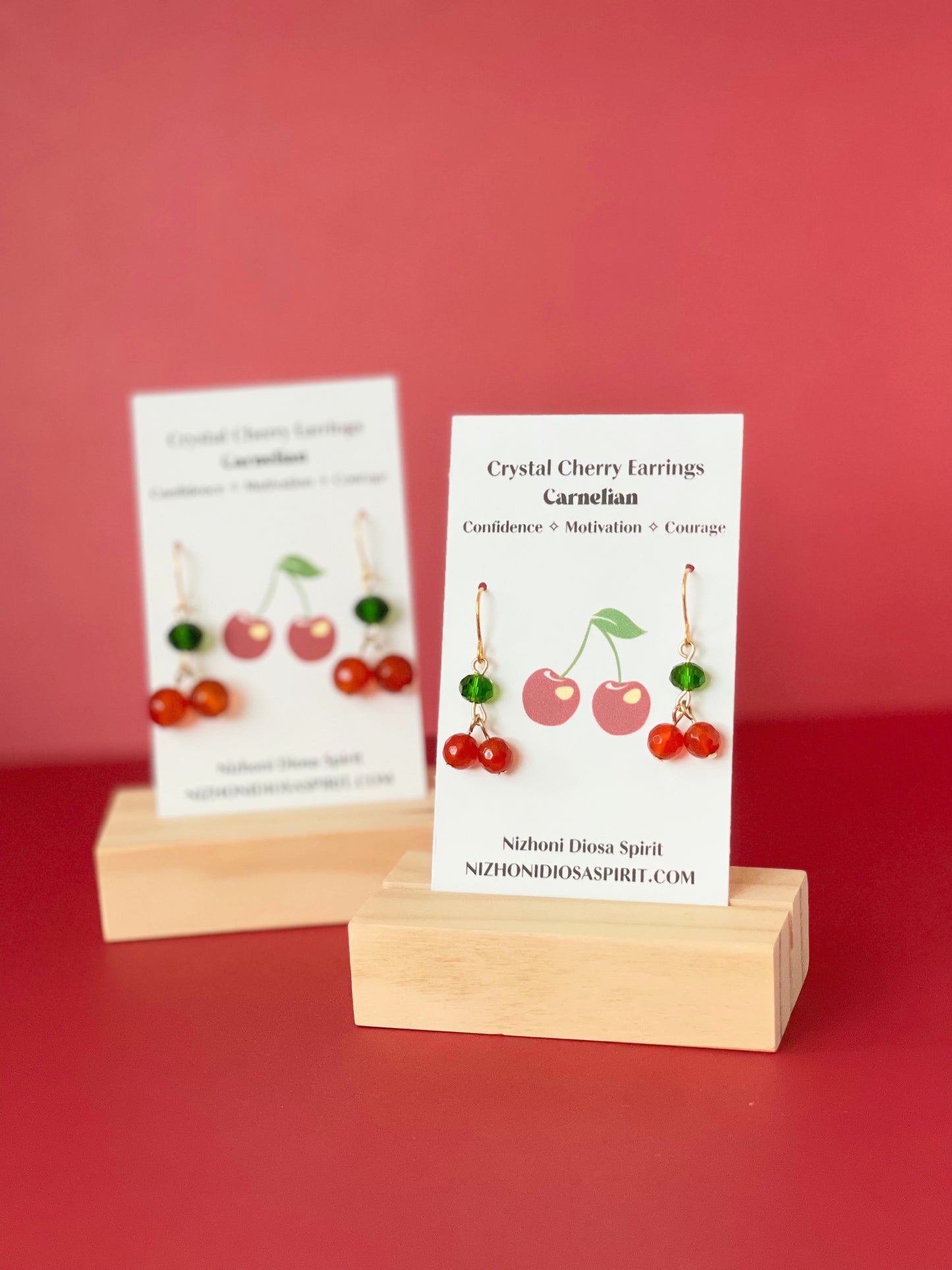 Carnelian Cherry Earrings