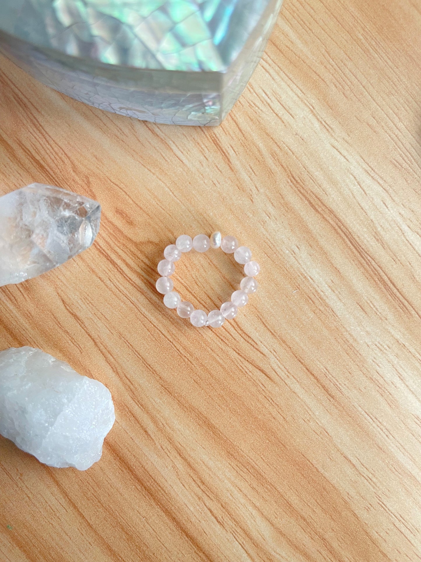 Crystal Beaded Rings w/ Pearl