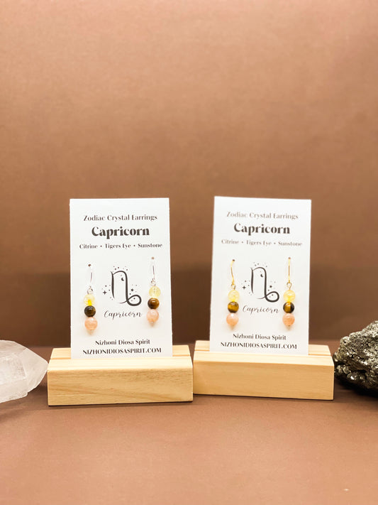 Capricorn Crystal Earrings