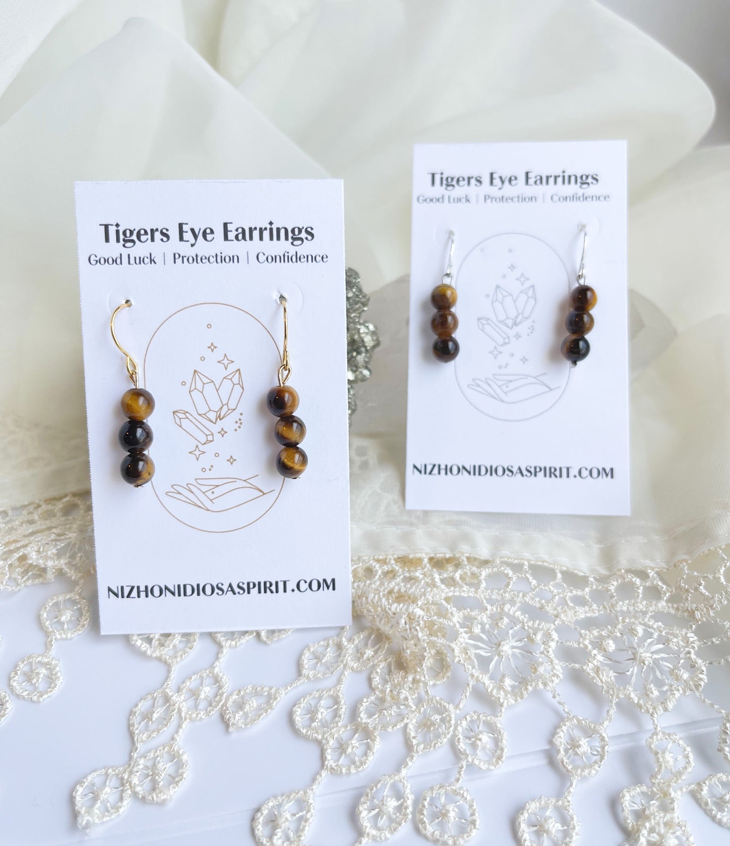 Tigers Eye Crystal Earrings