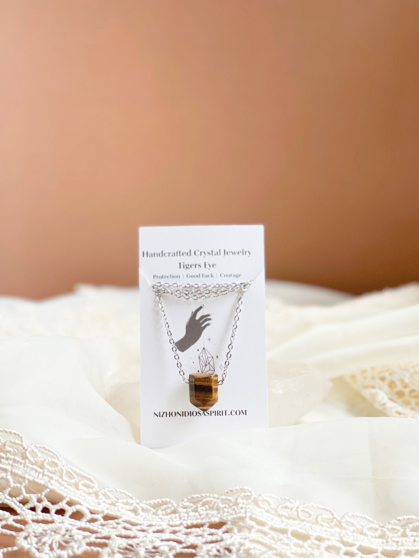Tigers Eye Point Necklace