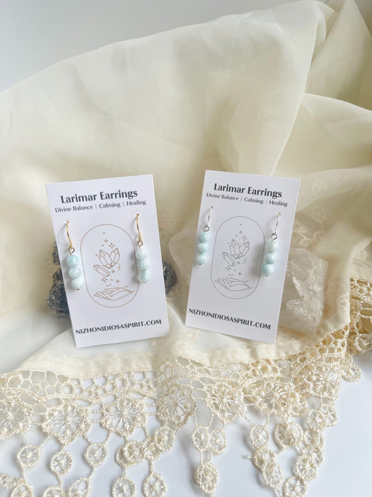 Larimar Crystal Earrings