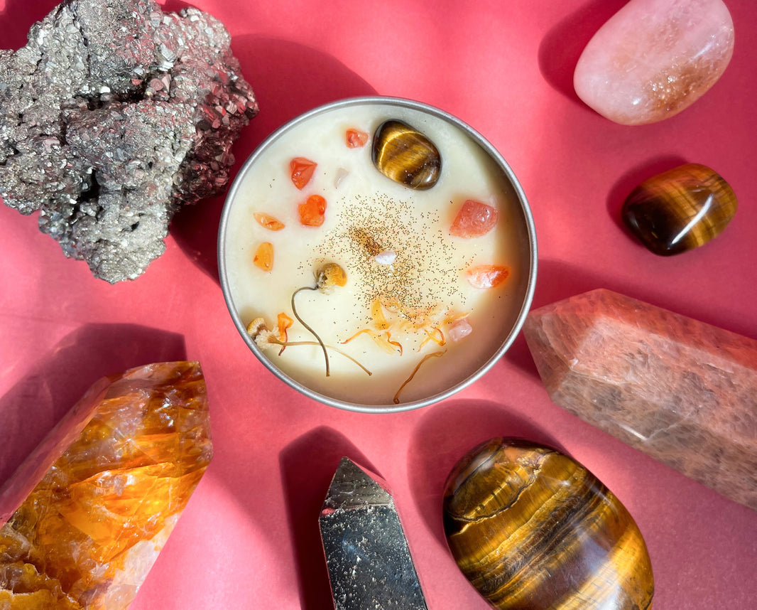 Astrology Zodiac Sign Crystal Candles Nizhoni Diosa Spirit