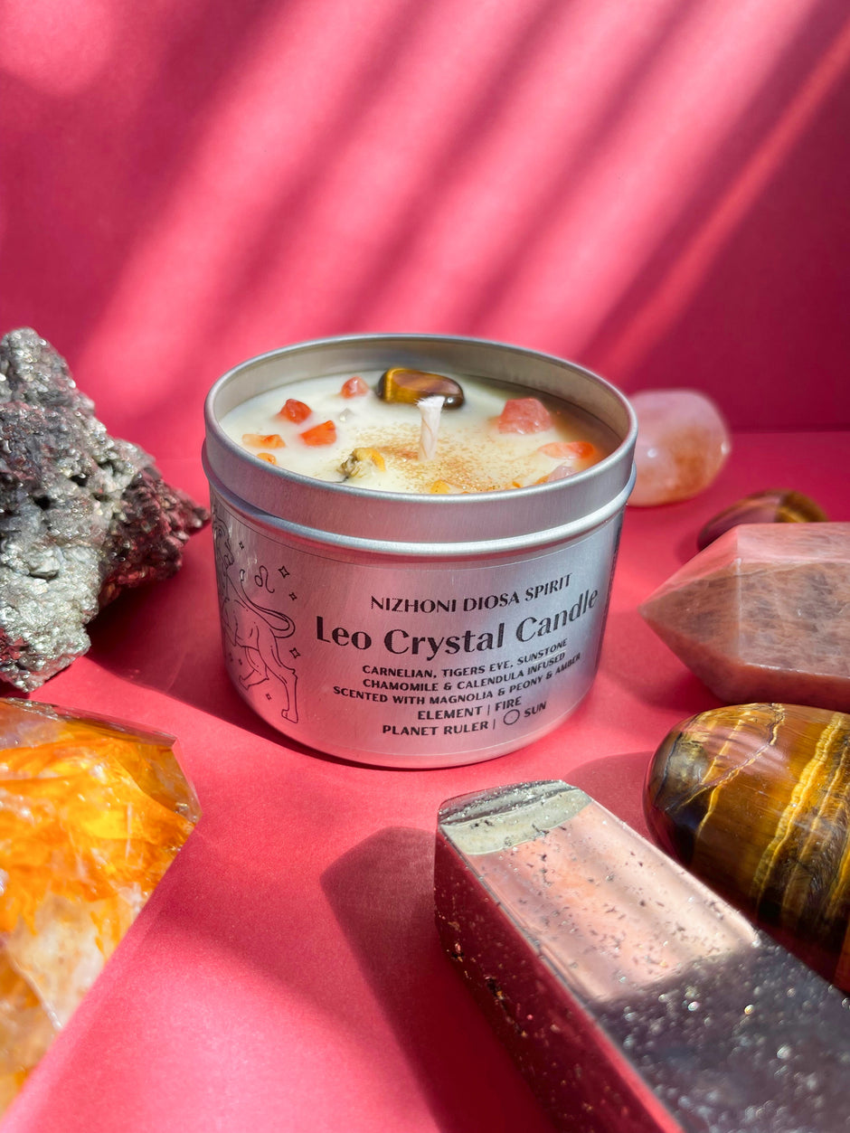 Astrology Zodiac Sign Crystal Candles Nizhoni Diosa Spirit