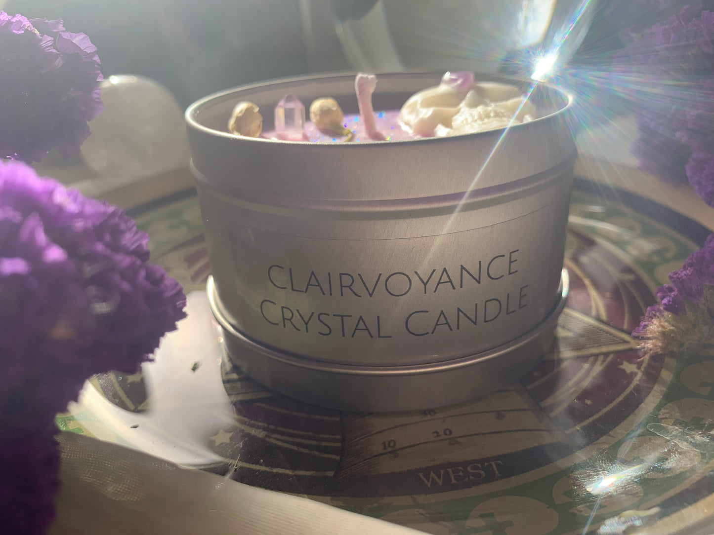 The Clairvoyance Crystal Candle